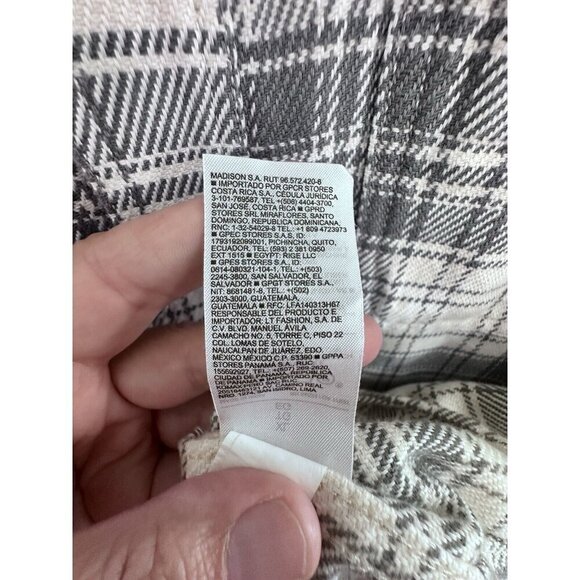 Old‎ Navy Women's Grey Plaid Shacket Jacket Cotton Shirt XL Cottagecore Warmth - Picture 13 of 13